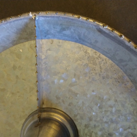 VGUC. Vintage handmade galvanized zinc topper 10-in diameter. - Picture 6 of 9